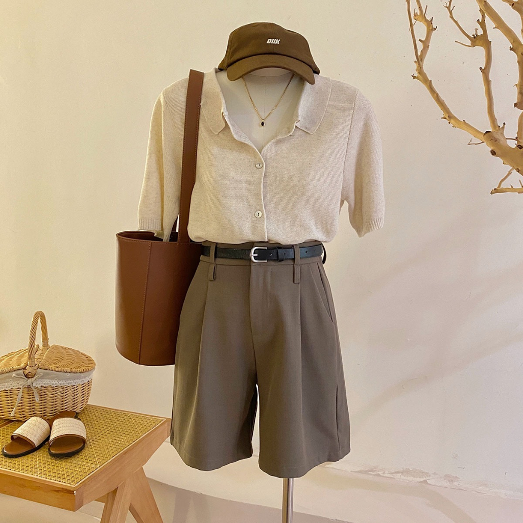 Áo tay ngắn cổ polo thun dệt - AT2346