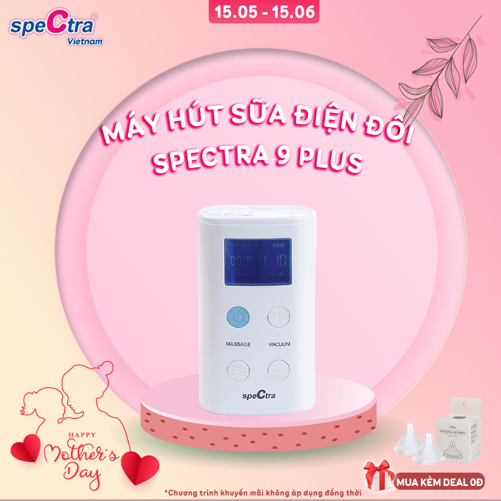 Máy Hút Sữa Điện Đôi Spectra 9 Plus Chính Hãng Hàn Quốc (Bảo Hành 12 tháng)