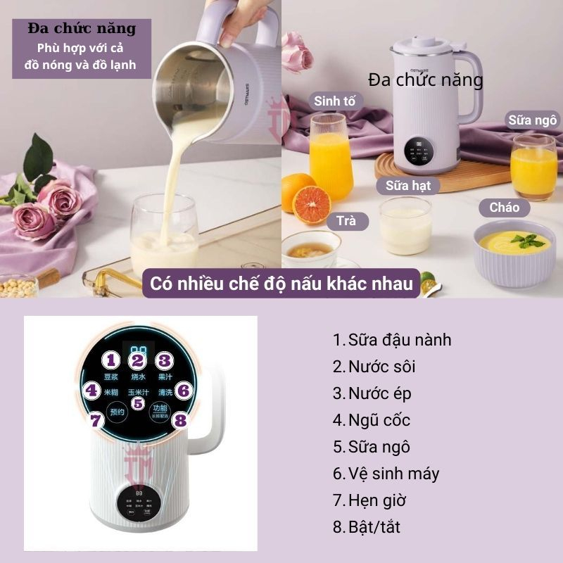 Máy Làm Sữa Hạt, Máy Nấu Sữa Hạt OSTMARS Đa Năng 800ML, Xay Nấu Tiện Lợi Bảo Hành 12 Tháng - Aichi House