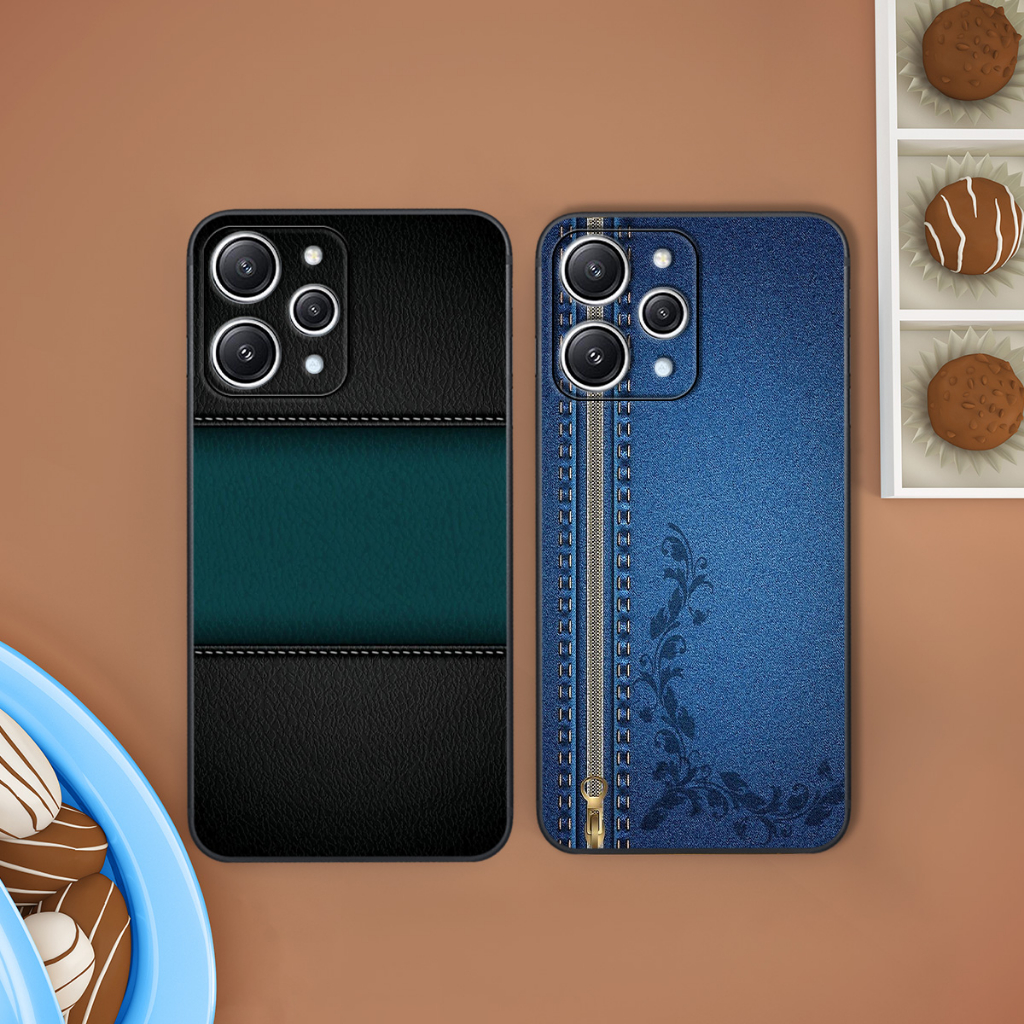 Ốp Xiaomi Redmi 12 in hình giả da siêu đẹp, sang trọng, cá tính