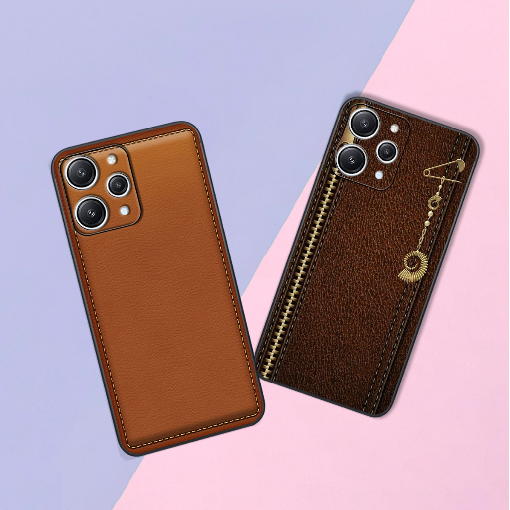 Ốp Xiaomi Redmi 12 in hình giả da siêu đẹp, sang trọng, cá tính