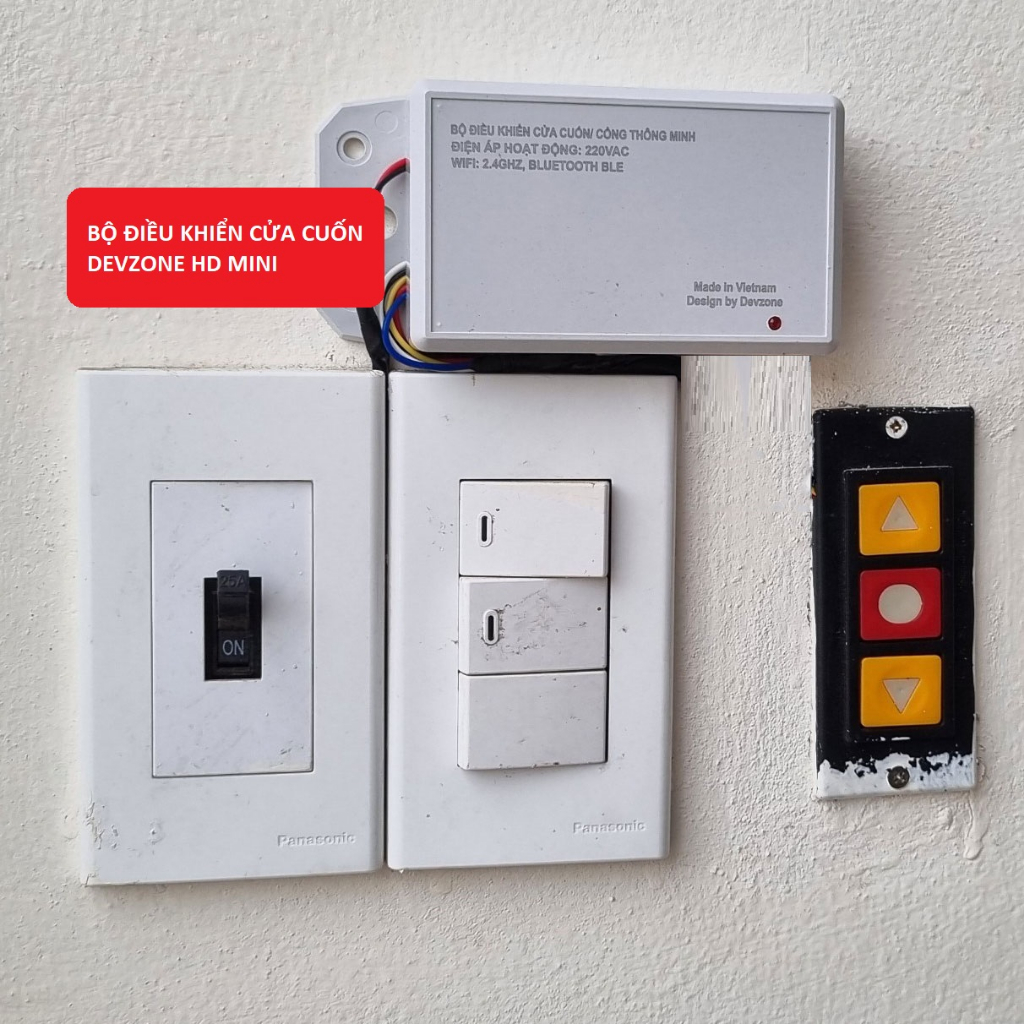 Bộ Điều Khiển Cửa Cuốn Qua Điện Thoại Từ Xa DEVZONE HD MINI PLUS Wifi Thông Minh Đóng Mở Cửa Bằng App Internet 3G 4G 5G