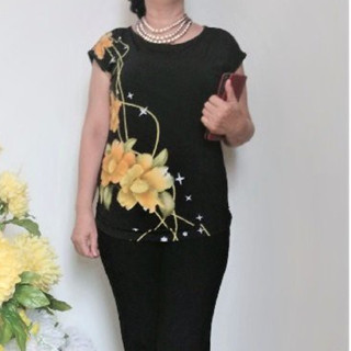 Đủ Size 50 - 85kg - Áo Thun Trung Niên Tay Liền, Nhún Hông - Chất Thun Lạnh Aty Co Giãn