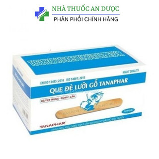 Que đè lưỡi gỗ tiệt trùng Tanaphar que làm đồ hanmade - hộp 100 que
