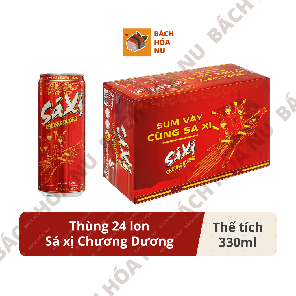 Thùng 24 lon sá xị Chương Dương 330ml (lon cao)