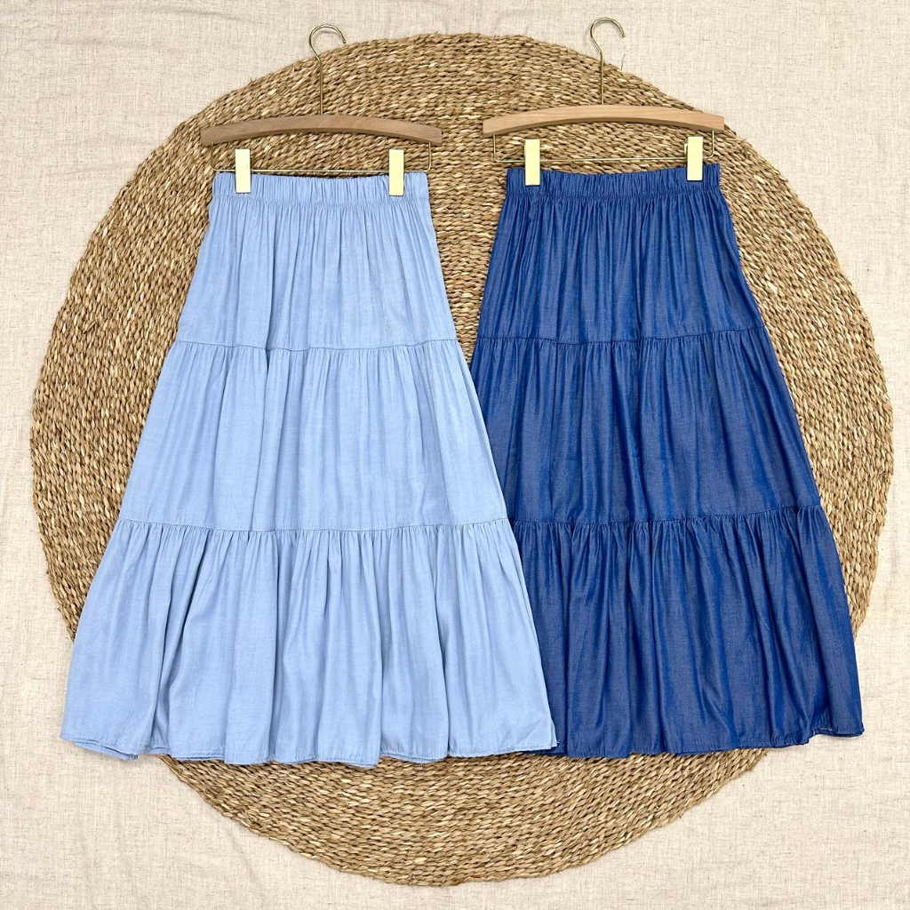 CHÂN VÁY 96 BÒ DENIM GIẤY 510- JUHEE