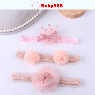 Set 3 băng đô nơ dành cho bé sơ sinh siêu đáng yêu