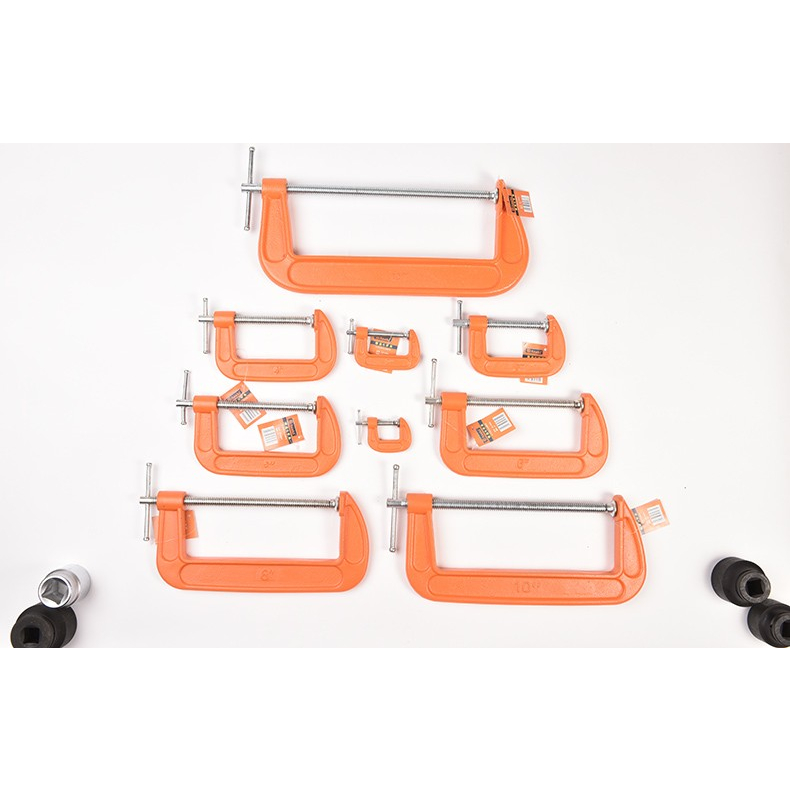 Vam cảo chữ C 2inch/50mm Asaki AK-6260 đủ bộ Vam cảo chữ G từ 5 cm - 20 cm