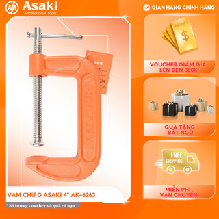 Vam cảo chữ c 2inch/50mm asaki ak-6260 đủ bộ vam cảo chữ g từ 5 cm - 20 cm