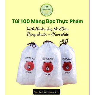 Túi 100 Mũ Nilon Bọc Thực Phẩm , Bao Trùm Tóc Khi Tắm Hoặc Ủ Tóc Tiện Lợi