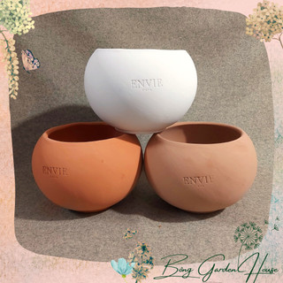 Chậu trồng cây, Chậu đất nung hình tròn nhiều màu Bông Garden House trồng cây cảnh nhỏ, sen đá, xương rồng