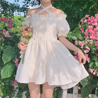 ANNIE DRESS Đầm xoè trể vai tay phồng xinh xắn phong cách ulzzang sam sam Boutique