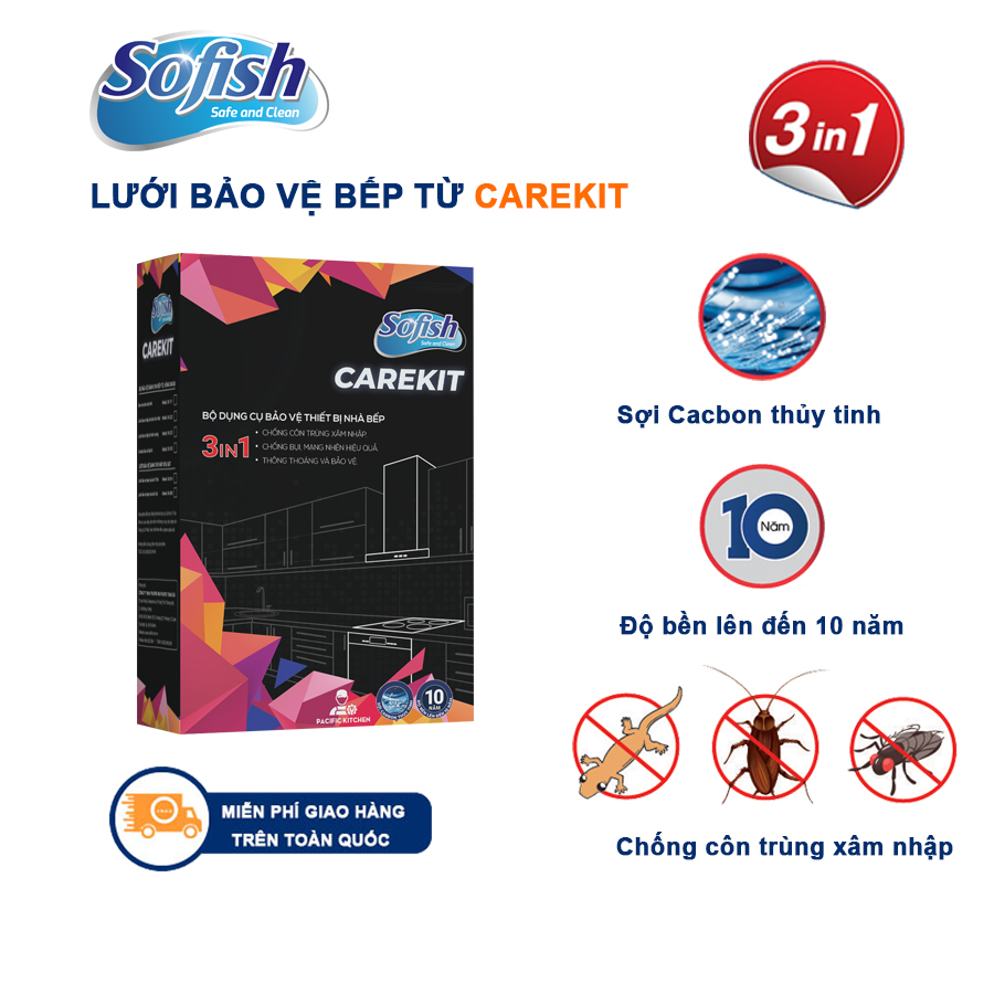 Bộ Lưới Bảo Vệ Bếp Từ, Máy Rửa Bát Khỏi Côn Trùng Sâm Nhập Bo Mạch Carekit