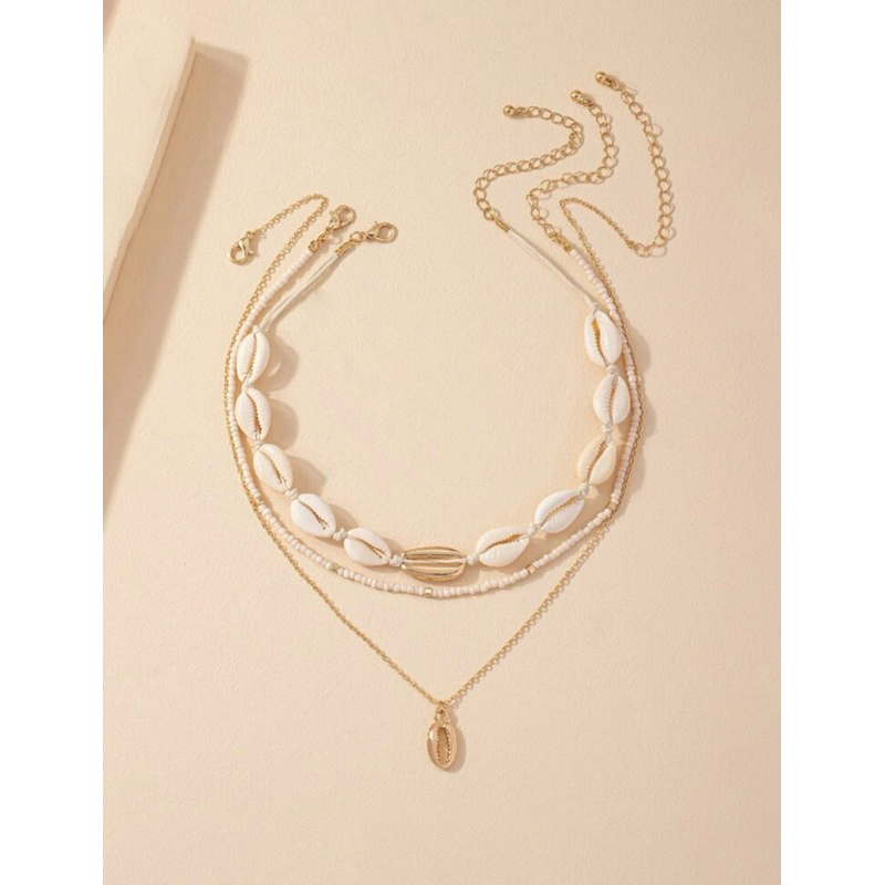 3 cái Shell Trang trí Vòng cổ
