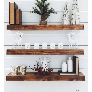KỆ GỖ THÔNG TỰ NHIÊN TREO TƯỜNG KT 60x20CM