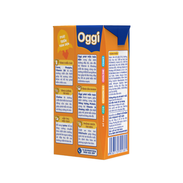SUDD Oggi Phát triển toàn diện 110ml hương vani giúp bé tăng cân nhanh, tăng chiều cao/ thùng 48 hộp - VitaDairy
