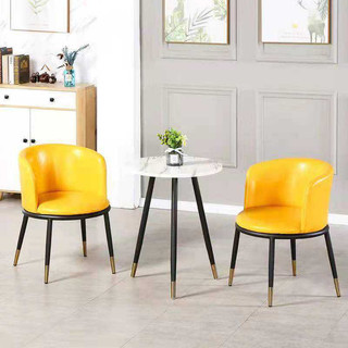 Bàn trà tròn chân cao 74cm màu vân đá phong cách hiện đại, bàn ăn mặt gỗ dày 1.5cm chân sắt tròn chắc chắn bền bỉ