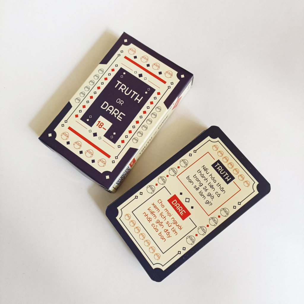 THE KAS - Bộ bài Drinking Game Thách hay thật “Truth or Dare 18 -” Thẻ Bài BoardGame 50 lá Thú Vị