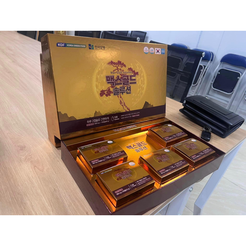 Tinh dầu thông đỏ Max Gold Solution Hàn Quốc - 120 viên