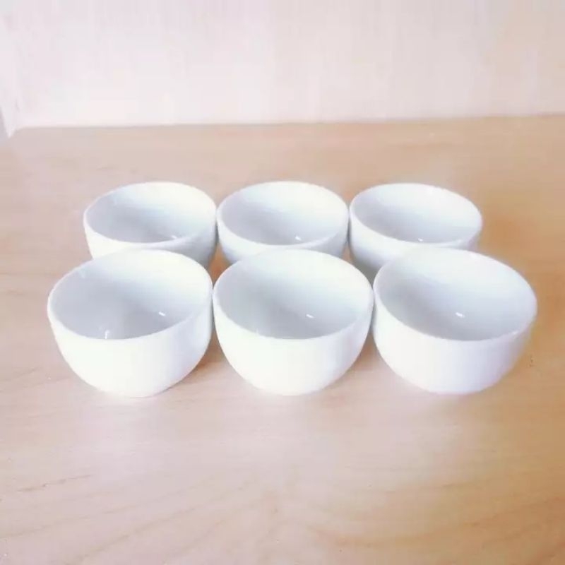 Set 6 chén sứ trắng uống trà