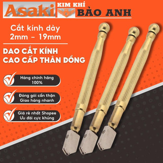 Dao cắt kính cao cấp thân đồng, Cắt Kính Dày Từ 2mm - 19mm, cán kim loại siêu bền, cắt kính siêu ngọt