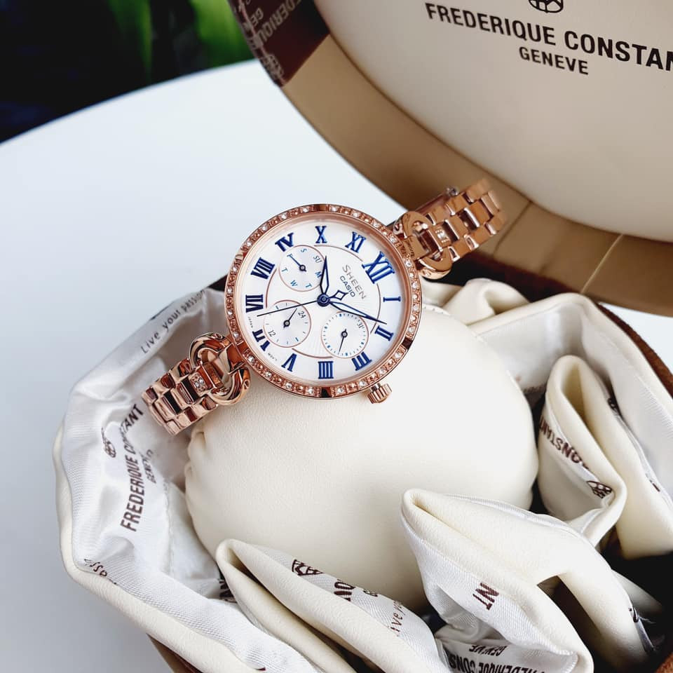 Đồng hồ nữ dây thép Casio Sheen SHE 3067PG 7A