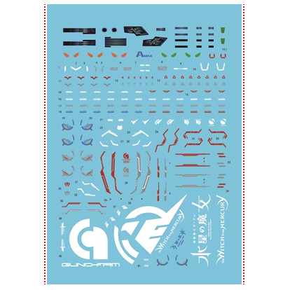 Decal nước Amax cho HG Aerial