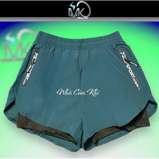 Quần đùi short nam 2 lớp đi bơi, tập gym, chạy bộ thể thao nam.