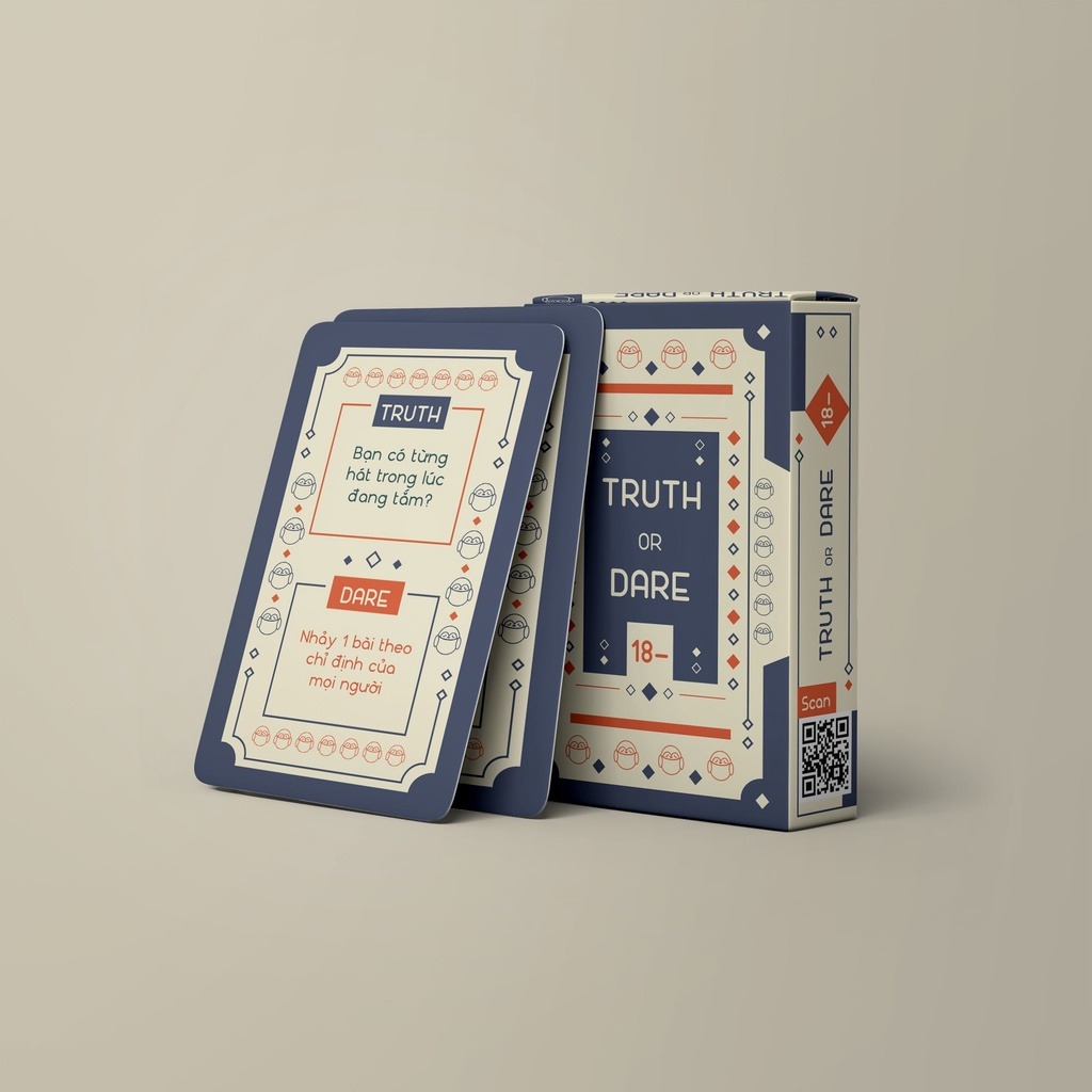 Bộ Bài Thật Hay Thách Truth Or Dare Ver 18-  Drinking Game  Dành Cho Học Sinh Phong Cách Trong Sáng, Nhẹ Nhàng Và Vui Vẻ