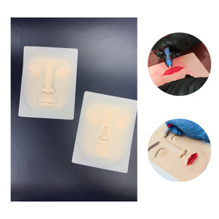 Da giả tập phun xăm, da 3d mặt có lỗ,da trắng trơn, da silicon - dùng cho học viên phun xăm