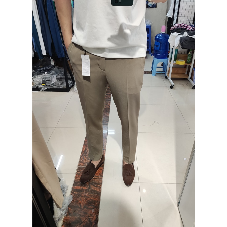 Quần dài âu nam POLH∆M vải âu co dãn nhẹ , chống nhăn nhàu , dáng slim