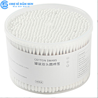 Tăm bông Cotton 2 đầu (hộp 500 que) đa năng, lấy ráy tai, makeup , tiện lợi