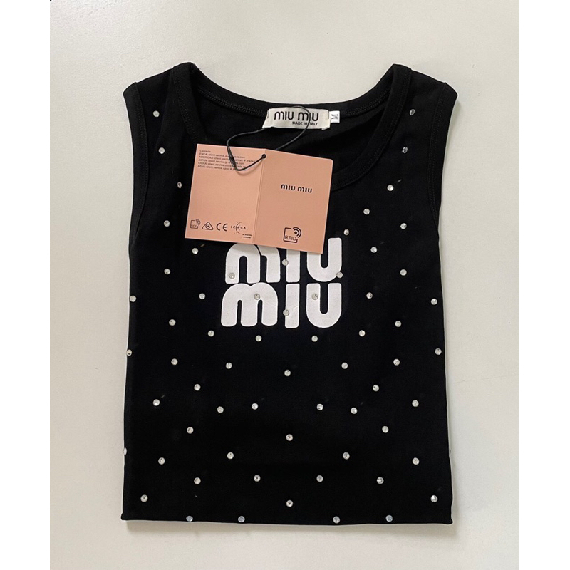 Áo thun miu miu dập đá