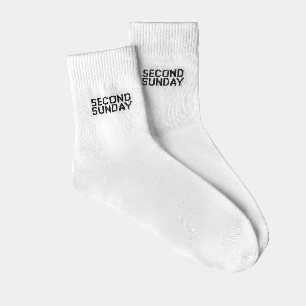 Tất cao cổ Seccond Sunday Basic Logo Crew Socks SA02
