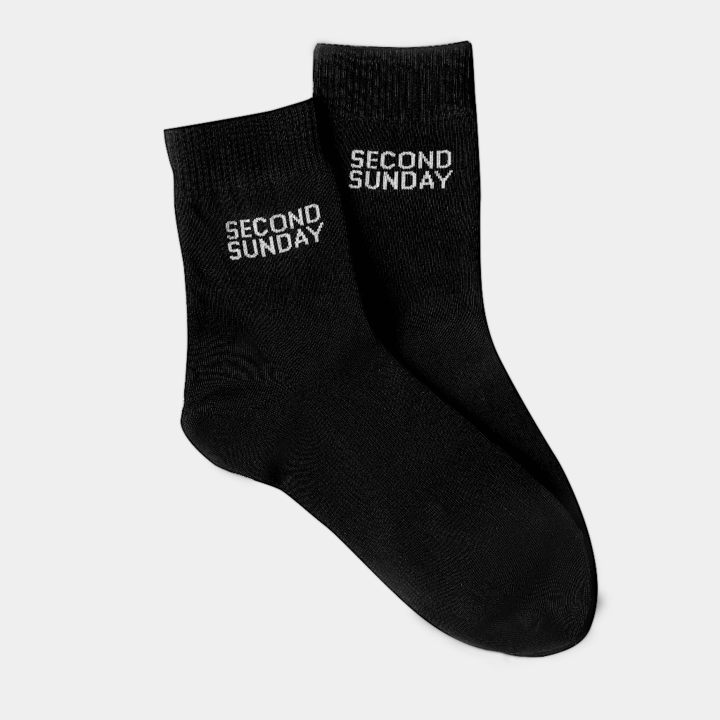 Tất cao cổ Seccond Sunday Basic Logo Crew Socks SA02