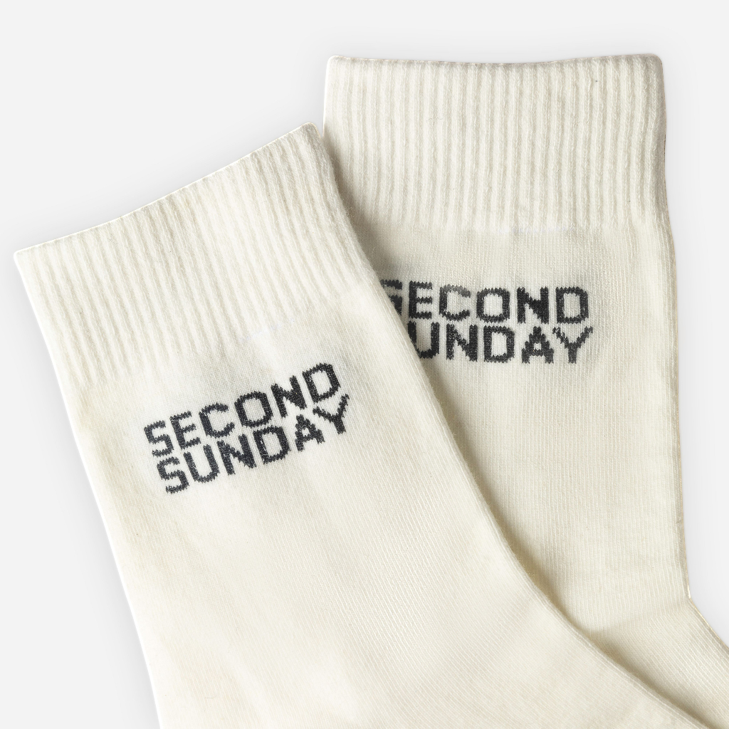 Tất cao cổ Seccond Sunday Basic Logo Crew Socks SA02