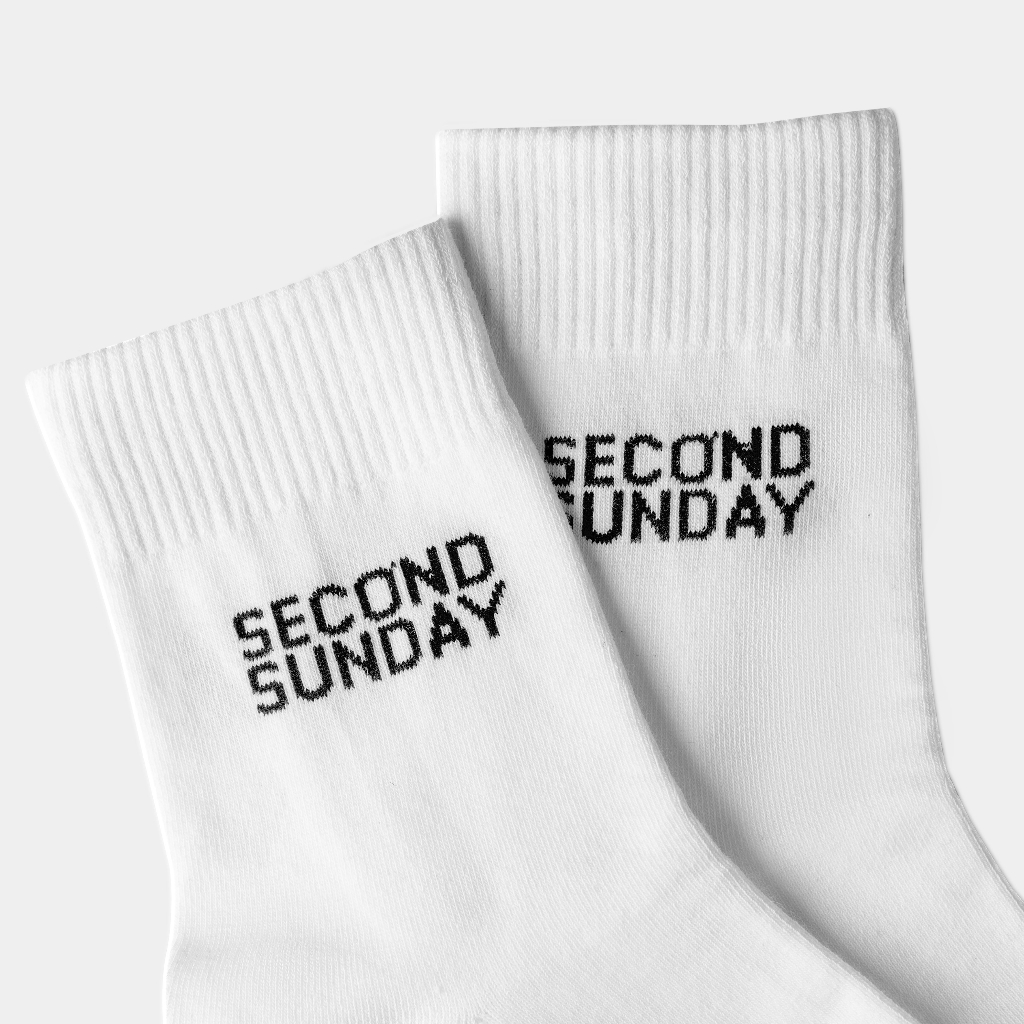 Tất cao cổ Seccond Sunday Basic Logo Crew Socks SA02