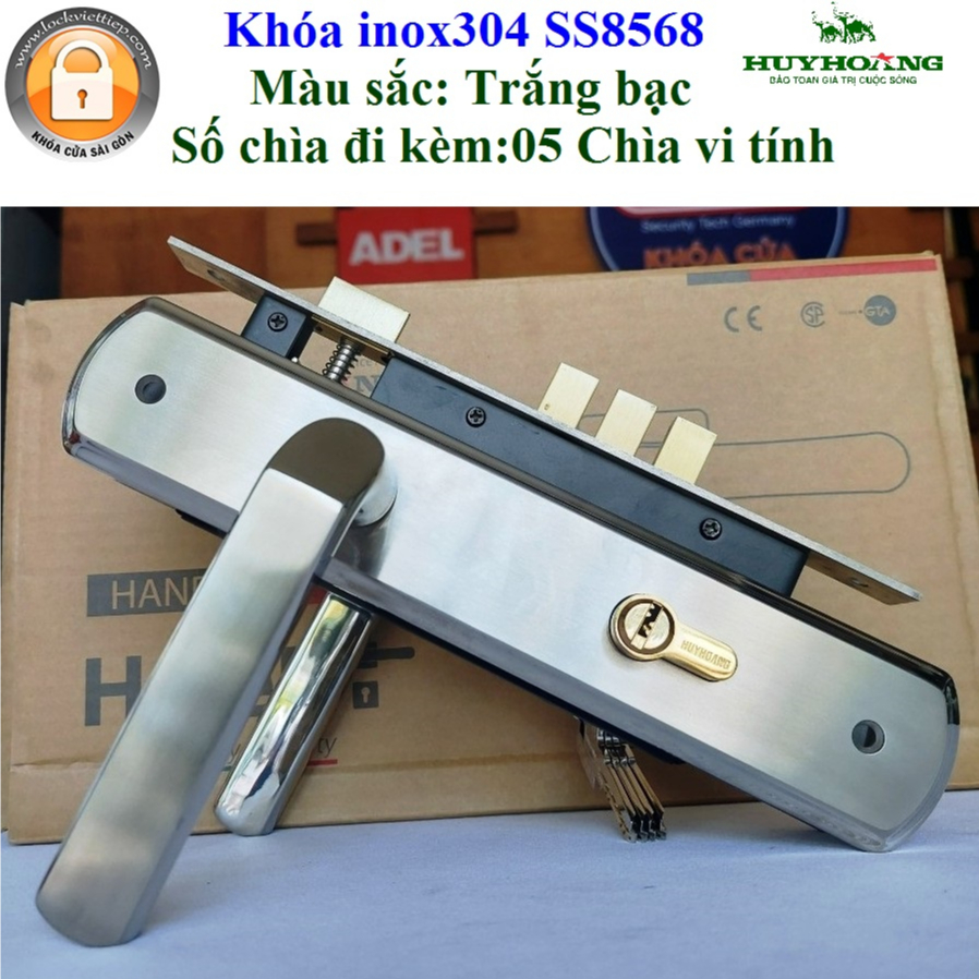 KHÓA TAY GẠT CỬA CHÍNH HUY HOÀNG INOX 304 SS 8568