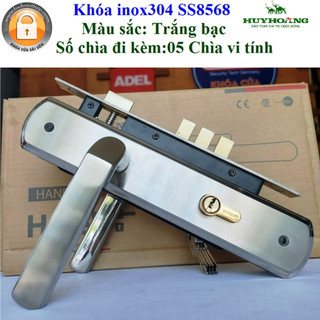 Khóa tay gạt cửa chính huy hoàng inox 304 ss 8568