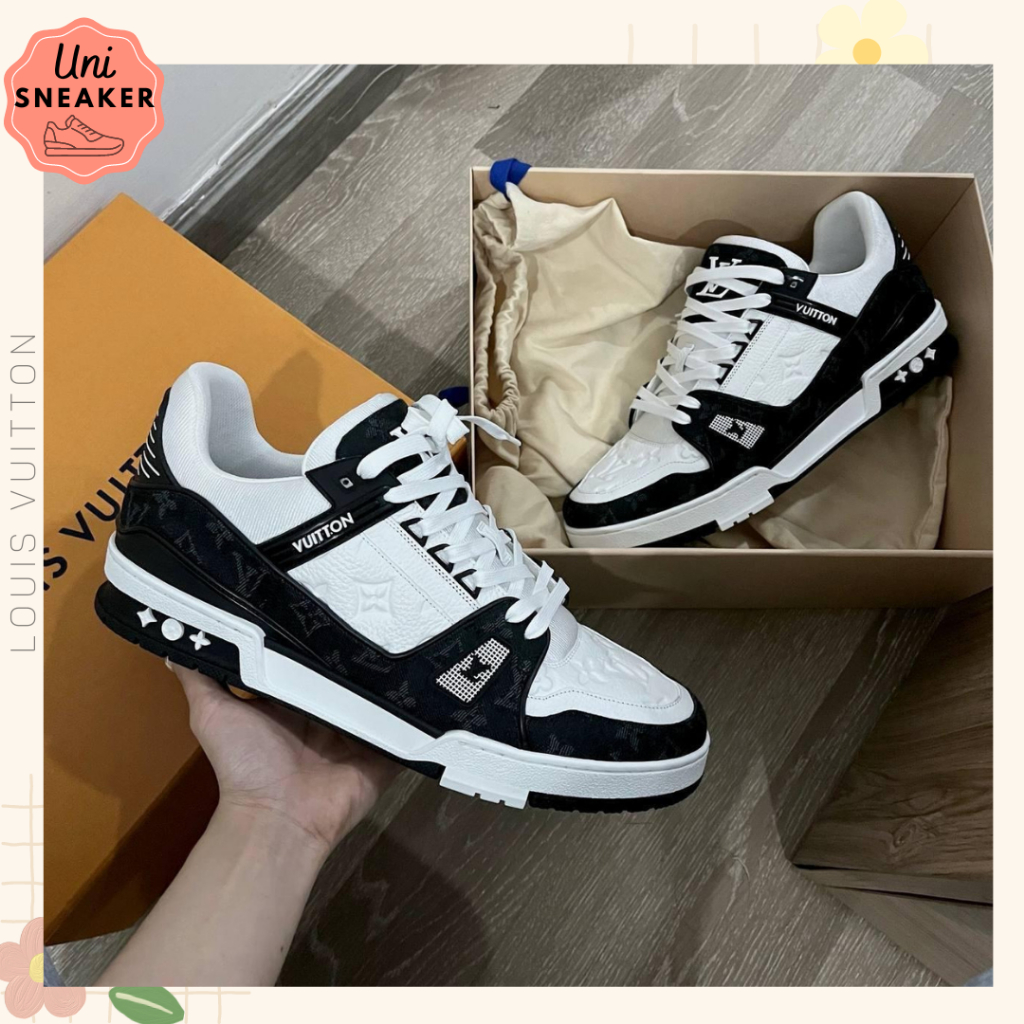 Giày Louis vuitton, Giày LV Nam Nữ Xanh , Đen Thể Thao Thời Trang Hàng Đẹp Full Box