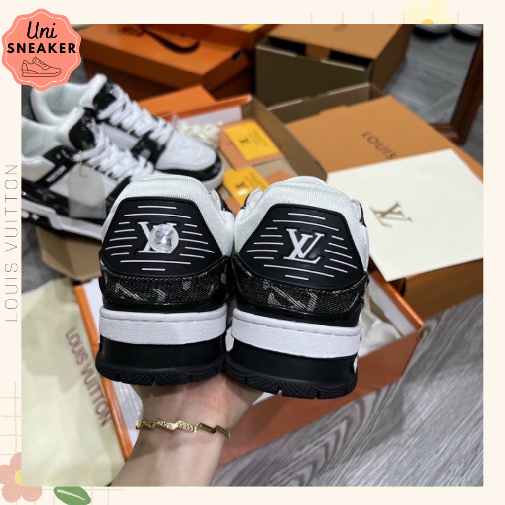 Giày Louis vuitton, Giày LV Nam Nữ Xanh , Đen Thể Thao Thời Trang Hàng Đẹp Full Box