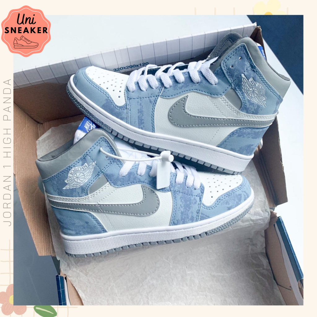 Giày Jordan Cổ cao Nam Nữ, Giày Jordan JD1 HIgh Panda Thời Trang Full Box
