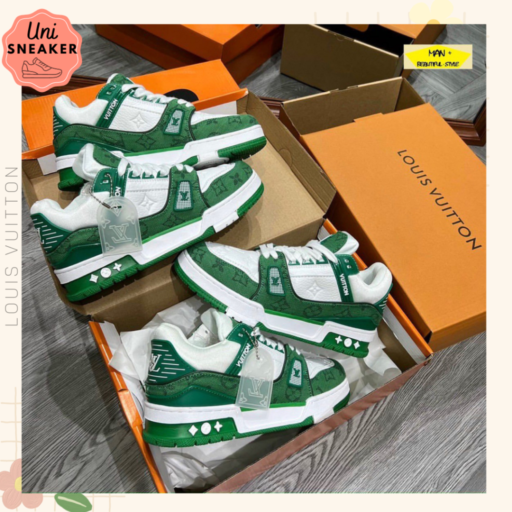 Giày Louis vuitton, Giày LV Nam Nữ Xanh , Đen Thể Thao Thời Trang Hàng Đẹp Full Box
