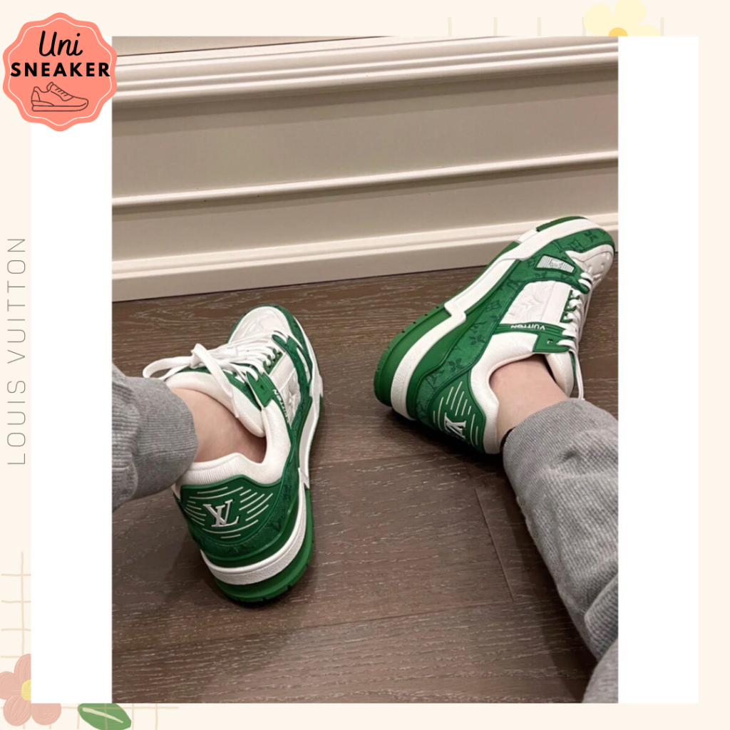 Giày Louis vuitton, Giày LV Nam Nữ Xanh , Đen Thể Thao Thời Trang Hàng Đẹp Full Box