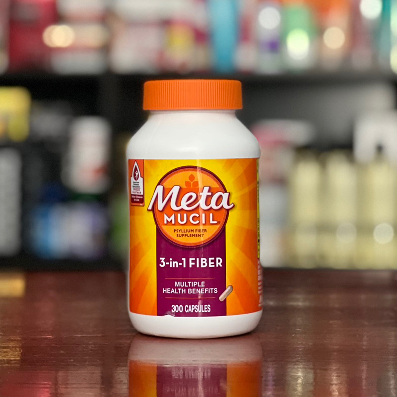 Viên uống bổ sung chất xơ Metamucil 3-in-1 Fiber Psyllium Fiber Supplement Capsule 300 viên