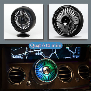 Quạt ÔTô mini để xe - Quạt Gắn Taplo ,Cửa Gió Điều Hòa Xe Hơi kèm đèn led giúp tiết kiệm nhiên liệu