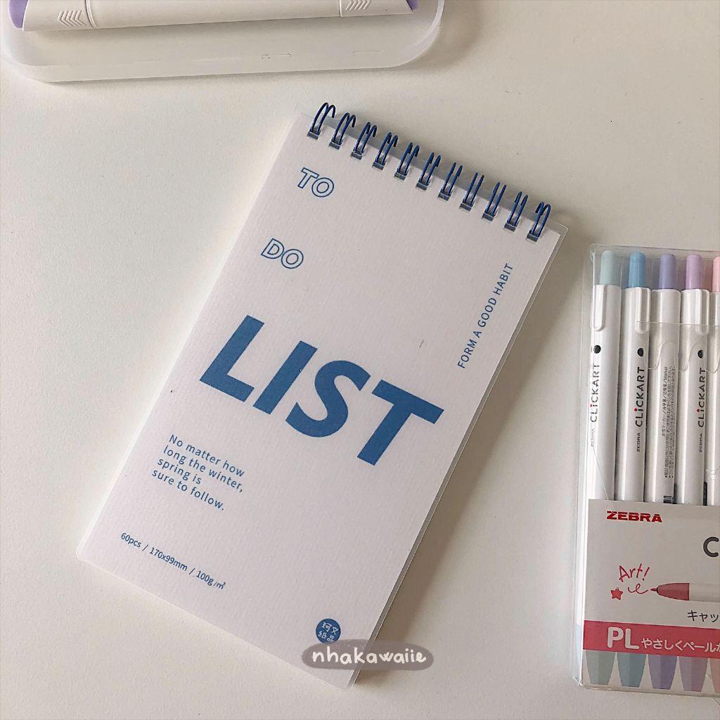 Sổ lò xo planner To Do List giúp lên kế hoạch 120 trang