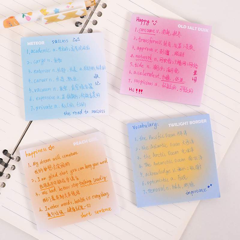 Giấy note cute Hikoma tập 50 tờ - giấy note ghi chú decal văn phòng phẩm - đồ dùng học tập