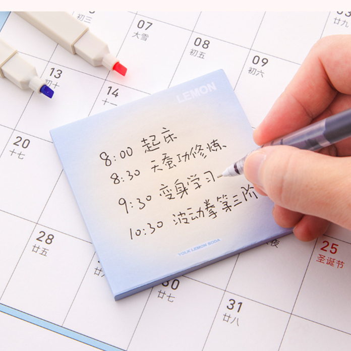 Giấy note cute Hikoma tập 50 tờ - giấy note ghi chú decal văn phòng phẩm - đồ dùng học tập