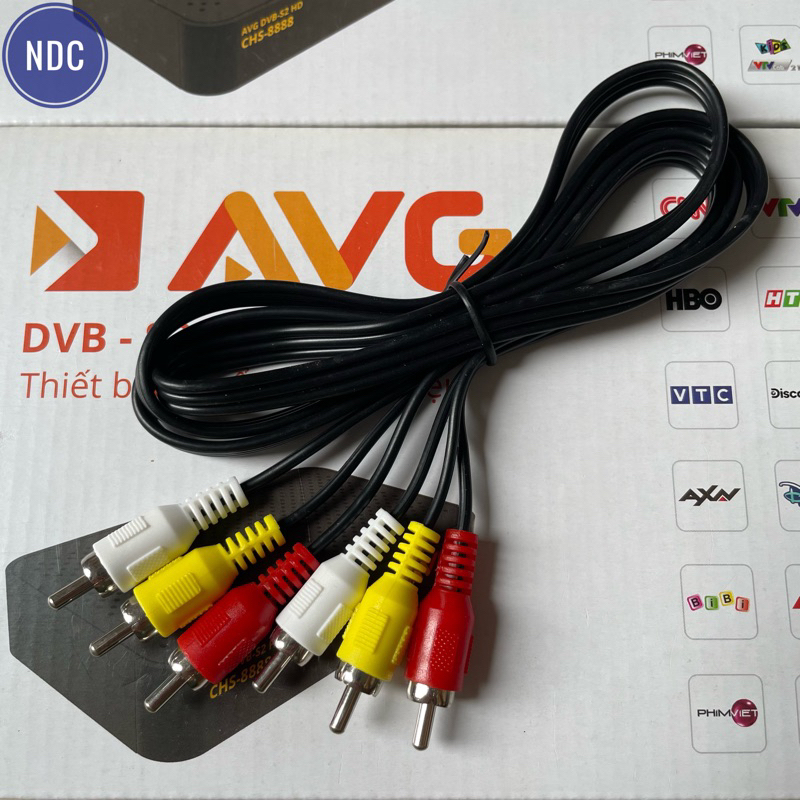 [HCM]Dây cáp AV 6 đầu bông sen (Theo đầu K+, VTC, AVG, VNPT)